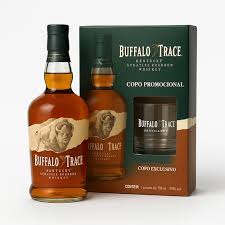 Kit Buffalo Trace Bourbon com Copo