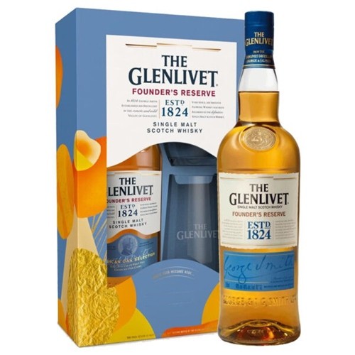 Glenlivet Founder´s Reserve - Kit com 2 copos personalizados