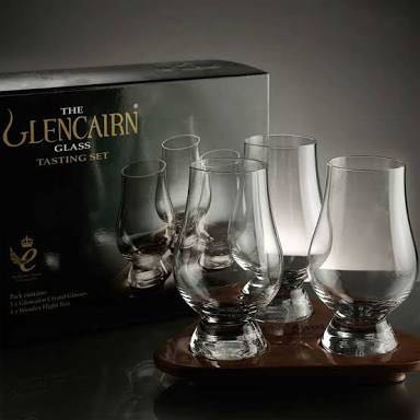 Glencairn Tasting Set - Conjunto com 3 Copos e Bandeja de Madeira