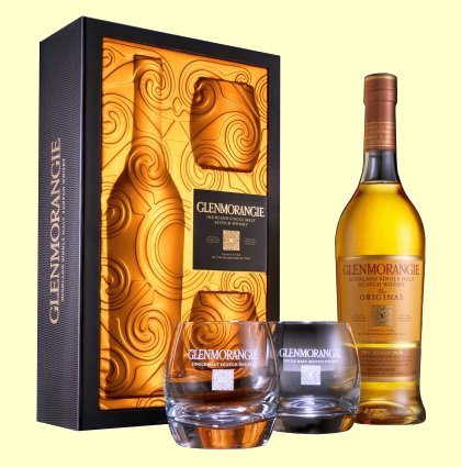 Glenmorangie Original 10 anos - Edição Especial de Luxo com 2 copos personalizados
