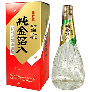 Sakê Hakushika Gold - Com Flocos de Ouro - 720ml
