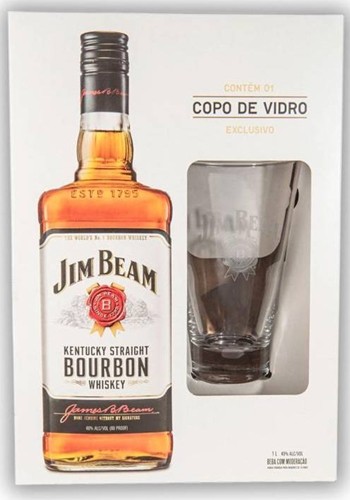 Jim Beam White - Pack com Copo