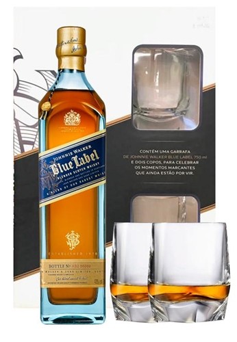 Johnnie Walker Blue Label - Kit com 2 copos | Single Malt Brasil