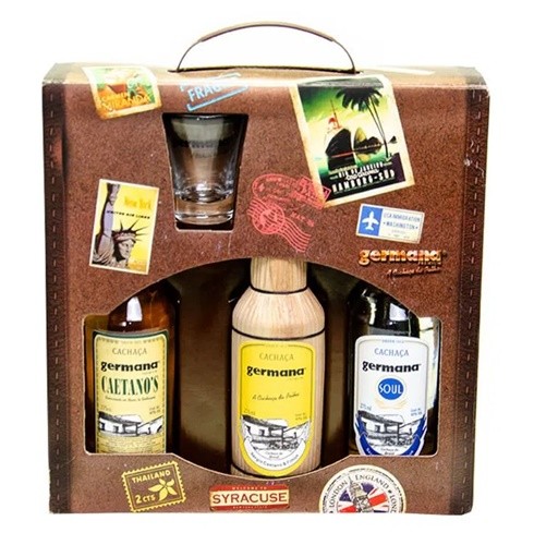 Kit Cachaça Germana Vintage com 3 Unidades de 275 ml