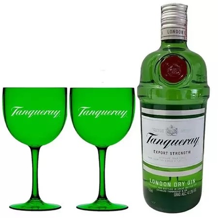 Gin Tanqueray - Kit com duas taças de acrílico